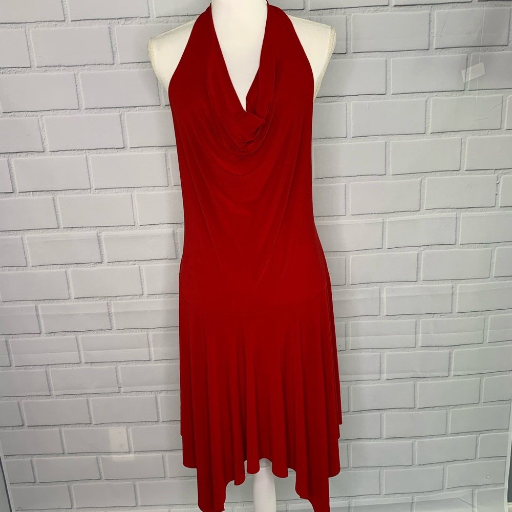 Fashion art red Napkin skirt dress 2XL